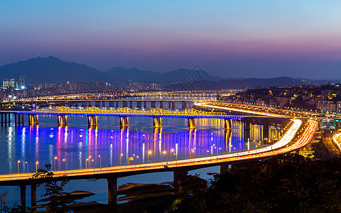 首尔汉江桥建筑学景观场景天际城市风景图片