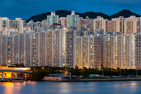 香港人口密度高的住宅楼群建筑财产景观房子生活住房公寓天空建筑学贫民窟图片