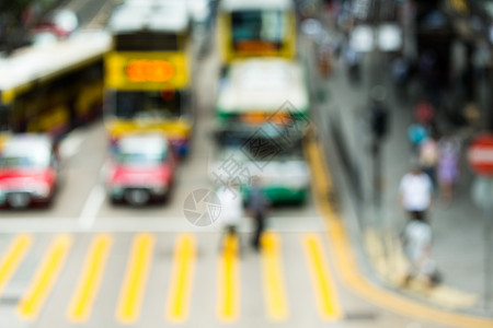 香港市背景模糊的拥挤人口数量金属运动走廊公共汽车购物城市市中心建筑天桥部门图片