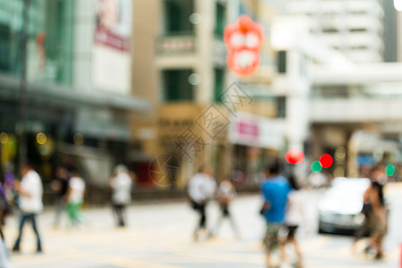 繁忙香港公路的模糊画面图片