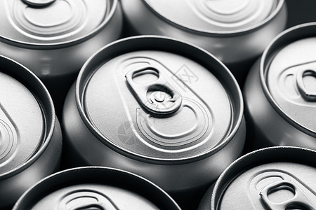 普通铝利用罐啤酒圆形包装金属回收可乐边缘空白戒指饮料图片