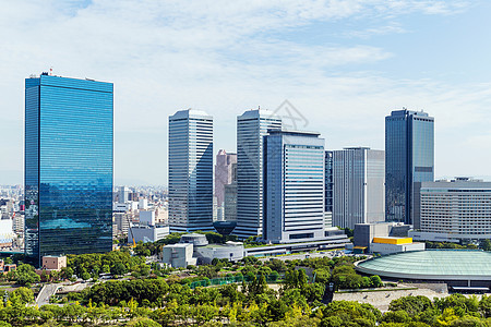 大阪天线植物雕像景观公园建筑办公室摩天大楼绿色商业天空图片