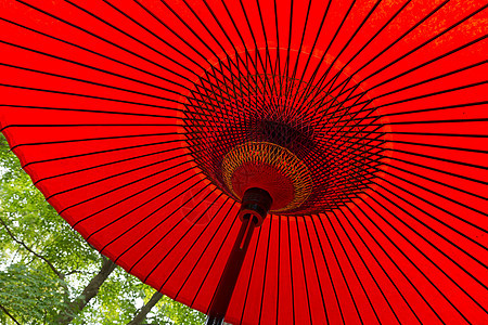 日本红雨伞遮阳棚木头阴影魅力工艺螺旋晴天文书纺织品文化图片