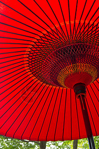 传统红色雨伞纺织品螺旋手工装饰品工作文化工艺橙子遮阳棚晴天图片