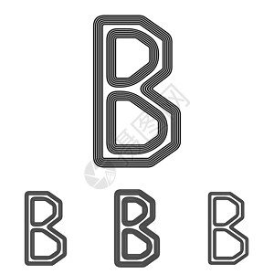 b 黑色字母标志设计套件图片