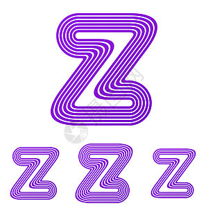 紫色兹字母徽标设计套件图片