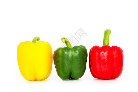 Bell P胡椒 3 彩色辣椒或白背角的甜辣椒橙子绿色红色黄色白色蔬菜食物营养团体胡椒图片