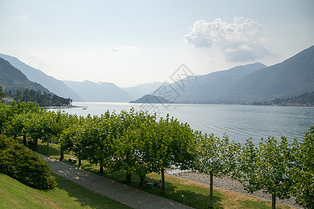 意大利别墅 装饰在科莫湖上假期旅行花园旅游公园图片