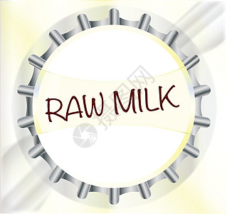 Raw 牛奶杯瓶盖金属产品绘画插图玻璃商品瓶子奶油牛奶奶制品图片