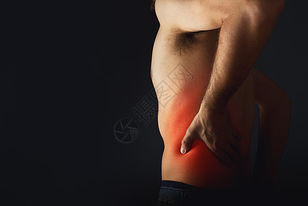 背部疼痛身体腰部药品躯干男性男人物理整形解剖学疗法背景图片