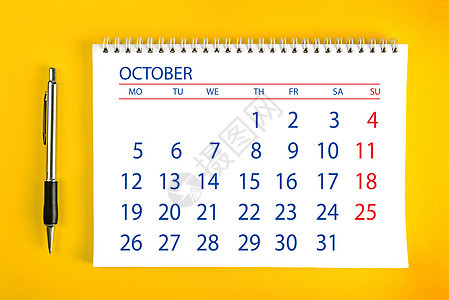日历十月背景图片