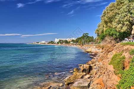晴朗的海滩 哈马马特 突尼斯 地中海 非洲 HDR图片