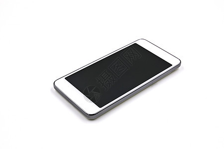 在白色背景中隔离的智能电话手机互联网展示商业细胞空白屏幕电子触摸屏技术图片