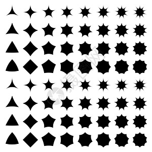 曲线恒星光影收藏六边形几何学星星形状设计矢量多边形符号六星三角形图片