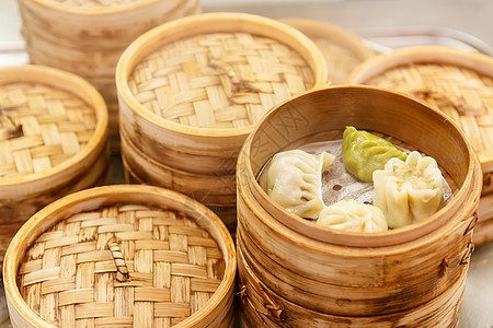 中华美食餐厅猪肉小吃盘子面团午餐烹饪饺子点心图片
