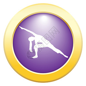 瑜伽延展 Agle Pose 紫色图标图片