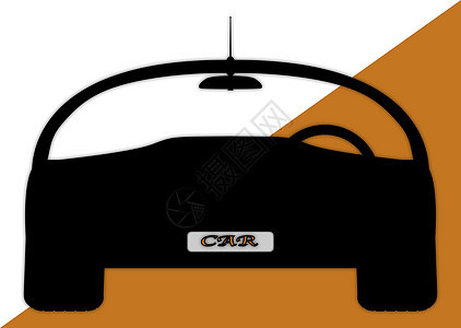 橙色和白色的前线运动车图片