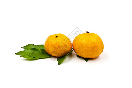 白色背景的橙色隔离热带水果甜点食物橙子叶子营养黄色团体图片