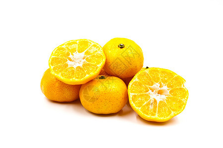 白色背景的橙色隔离营养食物甜点橙子黄色热带水果团体图片