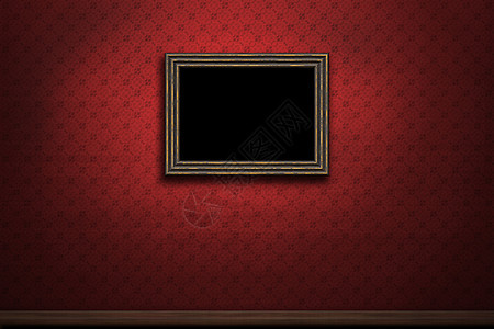 红后退墙上的旧木板装饰边界木头插图装饰品墙纸绘画房间画廊艺术图片