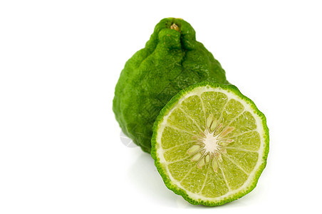伯加莫特 卡菲尔石灰水果热带烹饪绿色蔬菜白色柠檬草本植物食物叶子图片