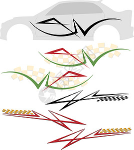 车辆图象 条纹贴花自行车运动汽车检查器卡车别针大车大奖赛塑料图片
