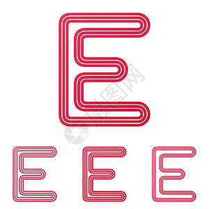 红线e标志设计套件背景图片