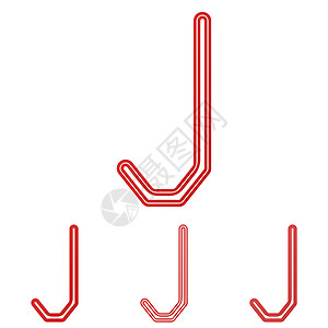 红字母j徽标设计套件图片