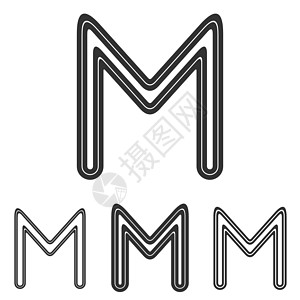 黑线M标志设计装置图片