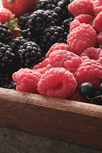 草莓食物水果浆果红色黑色覆盆子图片