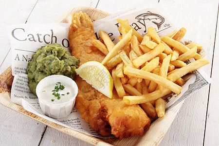 鱼和薯条食物晚餐英语食品鳕鱼图片