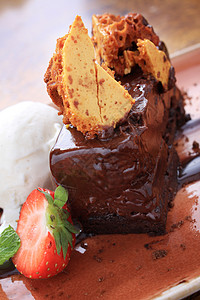 巧克力托盘食物甜点冰淇淋煤渣餐厅美食图片