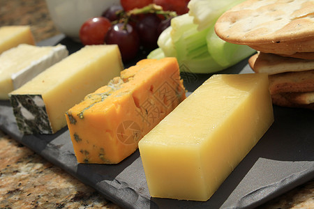 奶酪选择拼盘桌子柴郡天性小吃蓝色高山食物农夫午餐图片