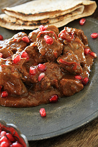 印度咖哩牛肉羊肉肉饭煎饼食物餐厅图片