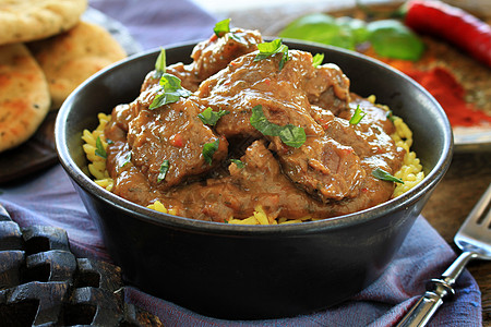 印度咖哩餐厅煎饼食物牛肉肉饭羊肉图片
