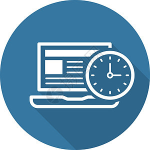 时间管理图标 经营理念 平面设计成功日程手表控制速度人物组织办公室插图生产率背景图片