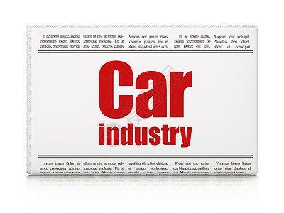 工业概念 报纸头条标题 汽车业出版物阅读工程文章力量活力汽车生产建造打印图片