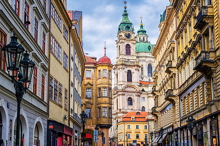位于布拉格市中心捷克雷布的古老巴洛克建筑图片