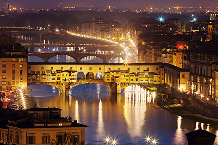佛罗伦萨的景观天际建筑学日落地标城市旅行图片
