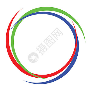 圆形 RGB 原木创造力蓝色艺术品托盘红绿蓝圆圈活力插图标识曲线图片