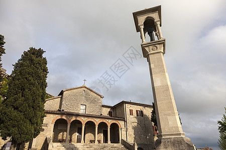 圣马力诺圣奎里诺教堂景观地标首都天际旅行城市宗教建筑学图片