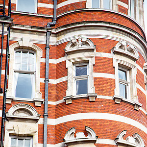 欧洲伦敦红砖墙和历史窗口中的旧红色砖墙旅游石头文化乡村建筑学国家城市废墟窗户旅行图片