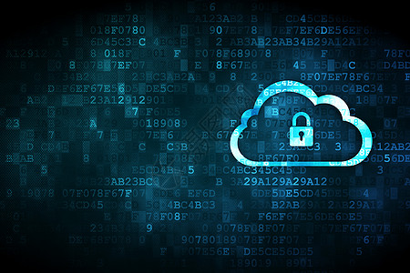 云网络概念云与数字背景上的挂锁安全网站绿色隐私监视器计算解决方案屏幕展示软件图片