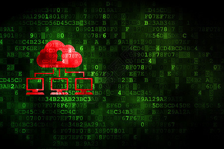 安全概念 数字背景的云网攻击展示隐私局域网裂缝网络政策锁孔技术监视器图片