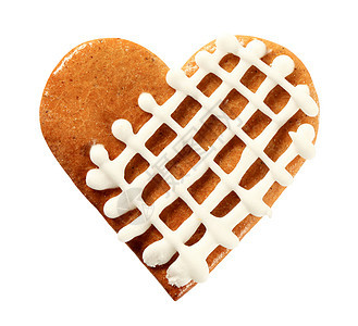 姜饼饼干美食棕色白色香料装饰小吃饼干食物图片
