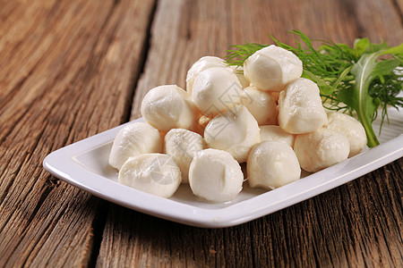 Mozzarella奶酪美食奶制品白色矩形木头库存盘子拼盘乡村食物图片