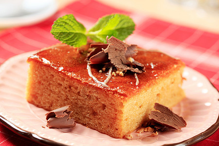 姜饼蛋糕糖蜜卷发盘子巧克力甜点蜂蜜正方形早餐食物蛋糕图片