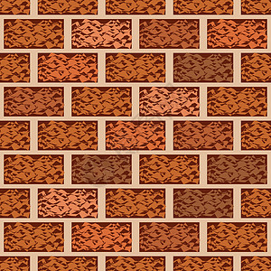 Brown 砖墙无缝模式矢量背景图片