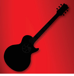 吉他电机插图岩石乐器流行音乐蓝调艺术艺术品爵士乐黑色红色背景图片