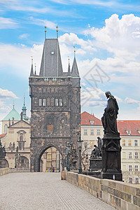 布拉格建筑学城市教会天空大教堂雕像雕塑地标城堡图片